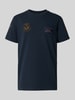 PME Legend T-Shirt mit Logo- und Motiv-Stitchings Modell 'ON' Marine