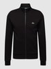 Lacoste Sweatjacke mit Stehkragen Schwarz
