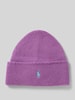 Polo Ralph Lauren Czapka wełniana z wyhaftowanym logo Purpurowy