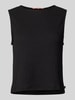 QS Crop Top mit Strukturmuster Black