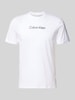 CK Calvin Klein T-Shirt mit Logo-Print Weiss