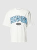 REVIEW T-Shirt mit Label-Print Weiss