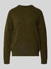 FREE/QUENT Strickpullover mit Rundhalsausschnitt Modell 'Novala' Khaki