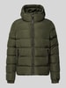 Superdry Kurtka pikowana z kapturem i bocznymi kieszeniami zapinanymi na zamek błyskawiczny Khaki