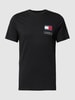 Tommy Jeans T-shirt met labelprint Zwart