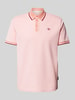 Tom Tailor Regular fit poloshirt met labelprint Lichtroze