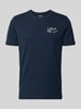 s.Oliver RED LABEL męski t-shirt o kroju regular fit z czystej bawełny Granatowy