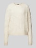 Stefanel Gebreide pullover met ronde hals Ecru