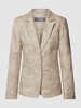 White Label Blazer met all-over print Zand