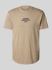 ARMANI EXCHANGE Regular fit T-shirt van puur katoen Beige