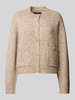 Vero Moda Strickjacke mit überschnittenen Schultern Modell 'CONTIGO' Taupe Melange