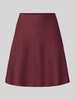 Jake*s Collection Ausgestellter Mini-Rock aus Viskose-Mix Pflaume