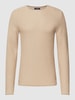 Jack & Jones Premium Gebreide pullover met ronde hals, model 'Carlos' Zand