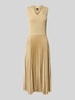 BOSS Midikleid mit Plisseefalten Modell 'Farara' Beige