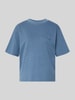 Jake*s Casual t-shirt nadruk z motywem i okrągły dekolt Jeansowy niebieski