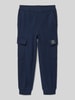 s.Oliver RED LABEL Regular Fit Jogpants aus Sweat mit Cargotaschen Marine