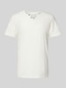 Jack & Jones T-Shirt mit V-Ausschnitt Modell 'SPLIT' Weiss