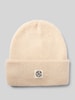 MSCH Copenhagen Beanie mit Alpaka-Anteil und Label-Patch Offwhite Melange