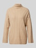 Only Loose Fit Strickpullover mit breitem Umschlag Modell 'JEANETT' Sand