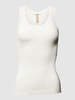 Soyaconcept Top mit Spitzenbesatz Modell 'Sarona' Offwhite