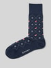 Burlington Socken mit Label-Detail Modell 'X-Mas Argyle' Dunkelblau