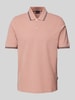 bugatti Regular fit poloshirt met labeldetail Rosé