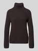 Drykorn Strickpullover mit Stehkragen Modell 'ARWEN' Dunkelbraun