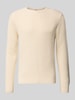 REVIEW Gebreide pullover met structuurmotief Ecru