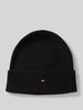 Tommy Hilfiger Beanie aus Baumwoll-Kaschmir-Mix  Black