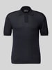 Emporio Armani Slim Fit Poloshirt mit Strukturmuster Marine