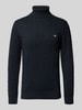 Gant Gebreide pullover met ribboorden Marineblauw