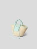 Jacquemus Strandtasche in Flecht-Optik Eisblau