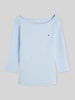 Tommy Hilfiger Regular Fit 3/4-Shirt aus reiner Baumwolle Hellblau