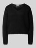 Rich & Royal Strickpullover mit V-Ausschnitt Black