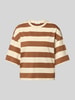 s.Oliver RED LABEL Oversized T-Shirt aus reiner Baumwolle Mittelbraun