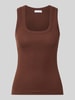 Topshop Tanktop in Ripp-Optik Modell 'HONEY' Schoko