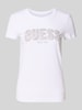 Guess T-shirt z wyhaftowanym logo Biały