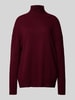 (The Mercer) N.Y. Gebreide pullover van kasjmier met opstaande kraag Bordeaux