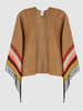 Fraas Poncho met gerecycled katoen  Camel