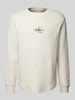 Calvin Klein Jeans Longsleeve mit Logo-Stitching Beige