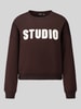 ONLY Loose Fit Sweatshirt aus Baumwoll-Mix Modell 'SWEAT' Dunkelbraun