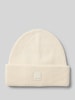 Marc O'Polo Denim Beanie mit Label-Badge Offwhite