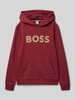 Boss Hoodie mit Kapuze Bordeaux