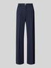 Brax Regular fit stoffen broek met persplooi, model 'Maine' Marineblauw