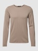 Drykorn Shirt met lange mouwen en ronde hals, model 'RIKONO' Beige