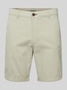 Jack & Jones Regular Fit Bermudas mit Strukturmuster Modell 'FURY' Beige