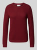 Vila Gebreide pullover met broderie anglaise, model 'dalo' Bordeaux