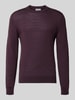 Jake*s Studio Men Regular Fit Pullover aus reiner Wolle Bordeaux