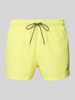 Puma Regular Fit Badehose mit Logo-Print Gelb
