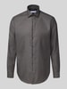 Christian Berg Men Regular Fit Business-Hemd mit Kentkragen Anthrazit